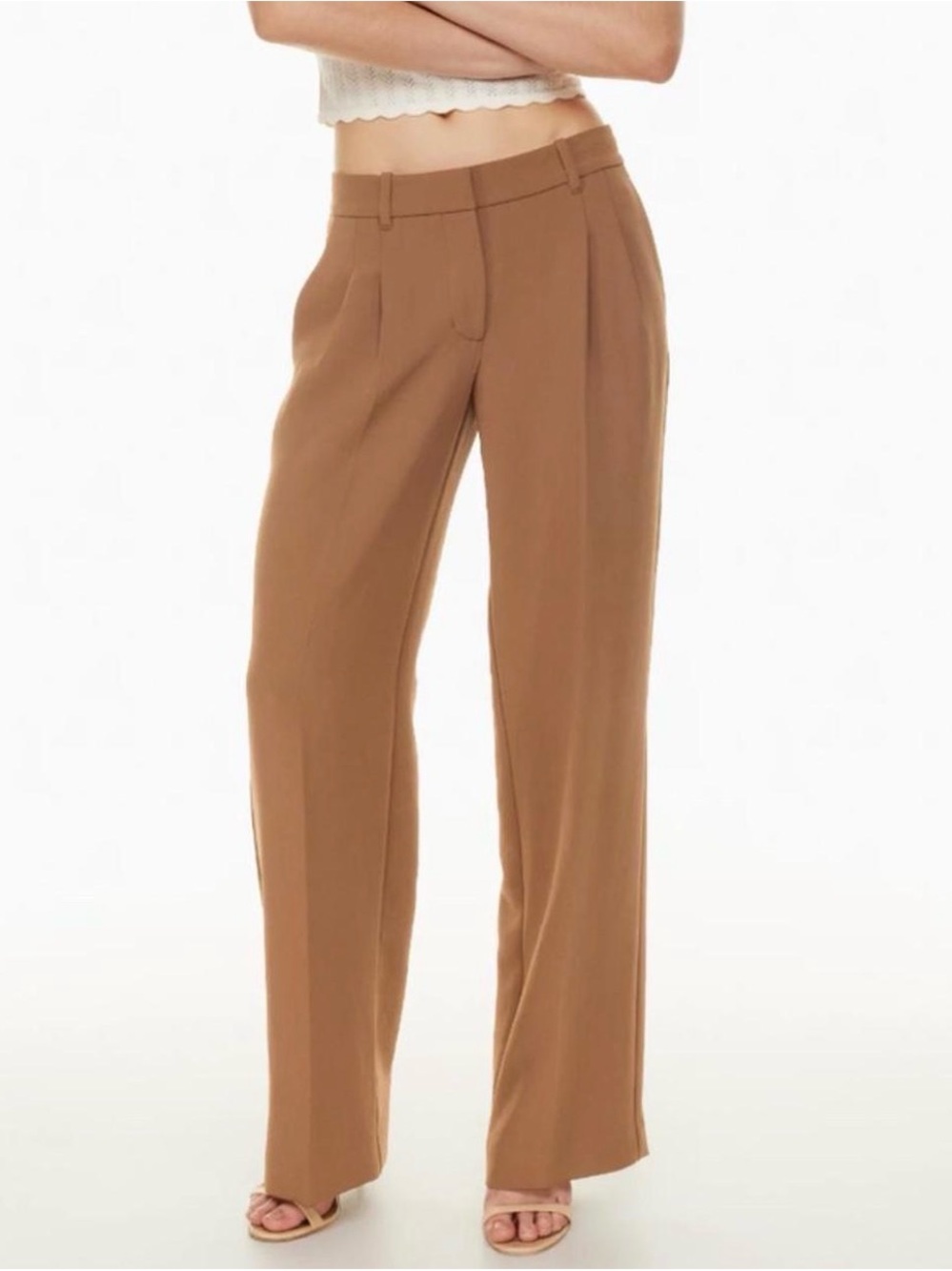 Wilfred Wide Leg Pants in Camel Brown